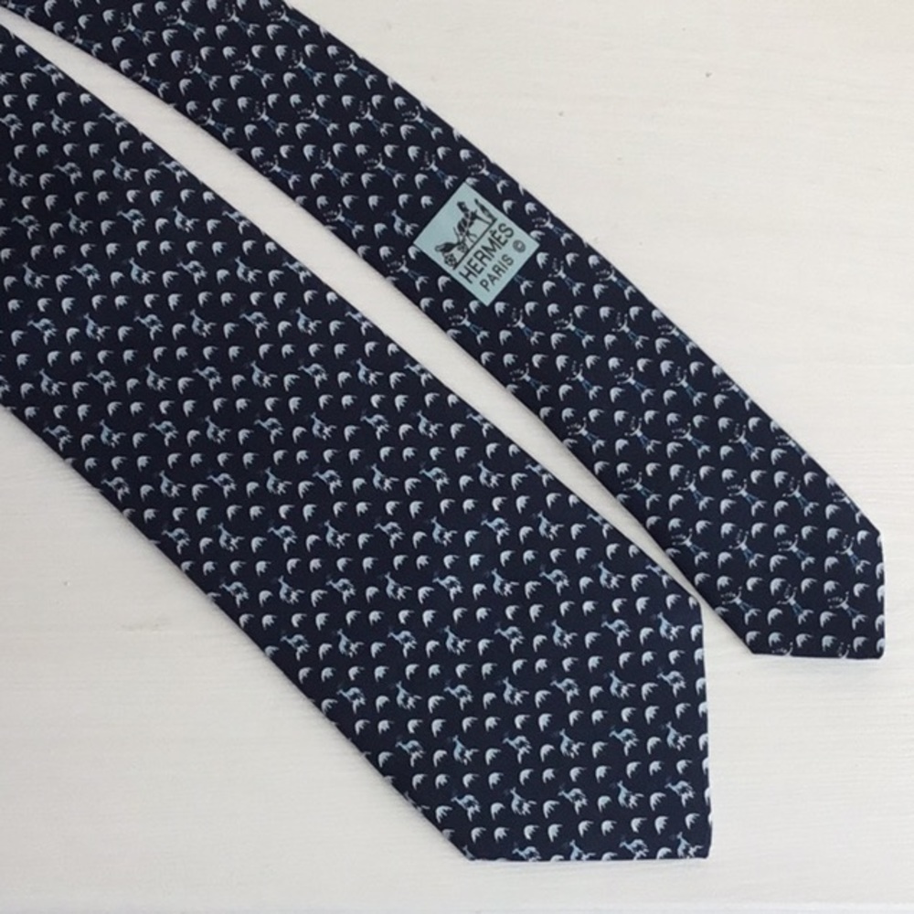 Hermès Whimsical Print Necktie